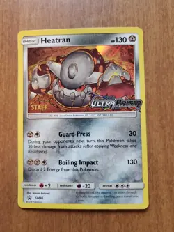 Pokemon Heatran - SM96 (Staff Prerelease Promo) - SM Black Star Promo - Image 1