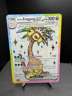 Pokemon TCG SV Surging Sparks Alolan Exeggutor EX 225/191 Ultra Rare Holo NM - Image 1