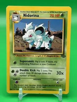 Pokemon TCG Nidorina Jungle 40/64 Regular Unlimited Uncommon LP+ Free Ship L1 - Image 1