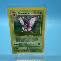 Venomoth - 13/64 - Holo Rare - Unlimited Edition Played, English Pokemon Jungle - Image 1