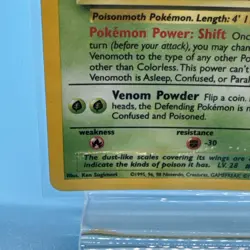 Venomoth - 13/64 - Holo Rare - Unlimited Edition Played, English Pokemon Jungle - Image 4