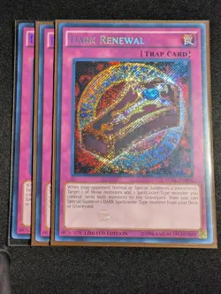 Yugioh - 3x Dark Renewal YGLD-ENB00 Limited Edition Secret Rare NM - Image 1