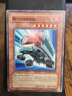 Rescueroid - 1st Edition - Yugioh Fire Monster - Vintage - Image 1