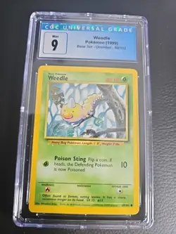 Weedle - CGC 9 Gem Mint - 1999 BASE SET 69/102 Pokemon Graded Card Game - Image 1