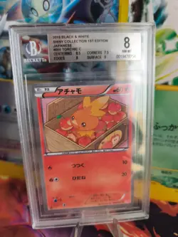 Pokemon Card Shiny Collection Flemmli Torchic Holo 2013 Japanese BGS Beckett 8 - Image 1