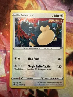 Pokemon TCG Snorlax Holo SWSH119 Black Star Promo Card Near Mint NM - Image 1