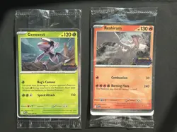 Phantasmal Flames Stamped Promo Cards Best Buy Genesect Barnes & Noble Reshiram - Image 1
