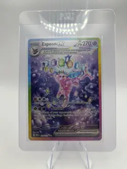 Pokemon TCG Espeon EX Prismatic Evolutions Holo Card 155/131 Mint+ Condition - Image 1