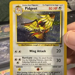 Pidgeot 14/130 Base Set 2 Holo Rare Pokemon Card LP MP T114 - Image 2