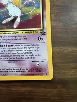 Pokemon Card Mew Holographic Black Star Promo #9 Card WOTC 1999-2000 LP - Image 4