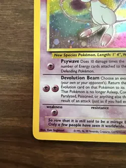 Pokemon Card Mew Holographic Black Star Promo #9 Card WOTC 1999-2000 LP - Image 5