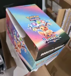 Prismatic Evolutions Booster Bundle Box (EMPTY NO CARDS,SLIGHTLY DAMAGED SEE PIC - Image 1