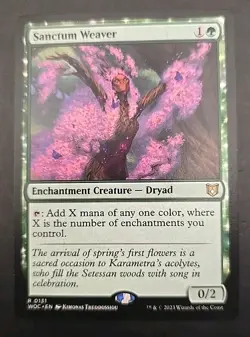 Sanctum Weaver Commander: Wilds of Eldraine MTG Regular Near Mint - Image 1