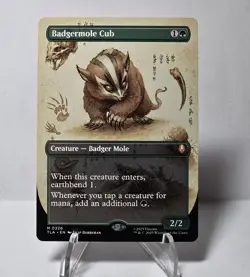 MTG Badgermole Cub (Borderless) 0326 Avatar: the Last Airbender TLA NM - Image 1