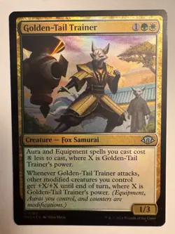 1x Golden-Tail Trainer - Foil MTG Modern Horizons 3 NM Magic Foil - Image 1