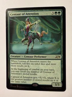 Centaur of Attention (Galaxy Foil) 418 Rare Unfinity LP MTG - Image 1