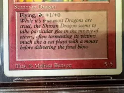 Magic The Gathering 1994 MTG Revised Shivan Dragon Beckett 5.5 EX-MT Rare - Image 5