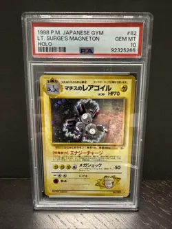 1998 Pokemon Gym Lt. Surge's Magneton #82 Japanese Holo PSA 10 - Image 1
