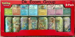 Pokemon TCG Prismatic Evolutions Costco 8 Mini-Tin Bundle w/ Promo Cards SEALED - Image 1
