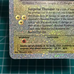 2002 Pokemon DARK RAICHU [BOX TOPPER] S3/S4 - LC Reverse Holo - Oversized Jumbo - Image 4