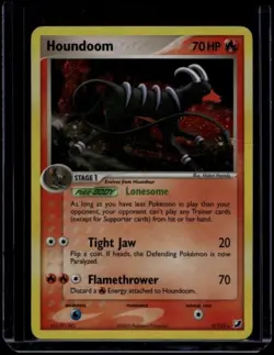 Pokemon TCG Houndoom 7/115 Unseen Forces Holo DMG - Image 1