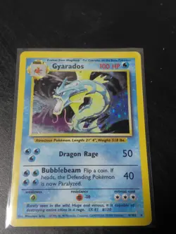 Pokemon - Gyarados - Number 6/102 - Base Set Holographic - Moderately Played - Image 1