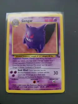 Pokemon - Gengar - Number 20/62 - Non Holo - Fossil - Lightly Played - Image 1