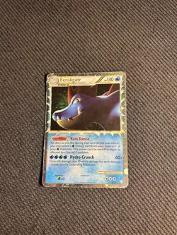 Pokemon TCG Feraligatr (Prime) 108/123 Heartgold & Soulsilver Holo Damaged - Image 3
