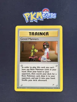 Pokemon TCG Good Manners Gym Heroes 111/132 Regular LP. - Image 1