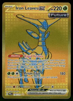 Iron Leaves ex 176/131 Hyper Rare Holo NM Pokemon SV: Prismatic Evolutions - Image 1