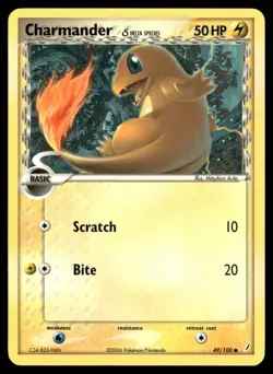 Charmander (Delta Species) Crystal Guardians 49/100 Pokemon TCG - Image 1