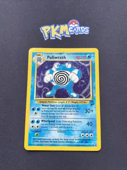 Pokemon TCG Poliwrath Base Set 2 15/130 (Blue Dot Error) Holo Rare LP. - Image 1