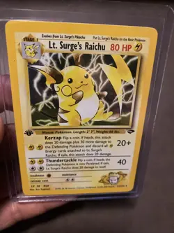 Pokemon TCG 1st Edition Lt. Surge’s Raichu Holo - Gym Challenge - 11/132 MINT - Image 1
