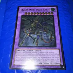 Dragon Knight Draco-Equiste ULTIMATE RARE Holo DREV-EN038 - Image 2