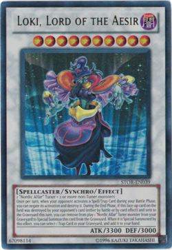 Yu-Gi-Oh! Loki, Lord of the Aesir (NM) Unlimited Ultra Rare STOR-EN039 - Image 1