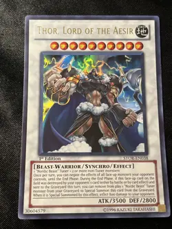 Yugioh Thor, Lord Of The Aesir STOR-EN038 Ultra Rare LP - Image 1