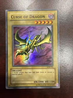 Curse of Dragon Yugioh! LOB-066- Original Print-LP - Image 1