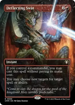 Deflecting Swat (Borderless) -Foil Light Play MTG Commander Masters - Image 1