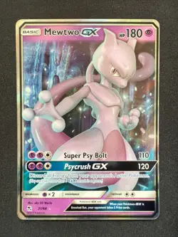 MEWTWO GX 031/068 HIF HIDDEN FATES ENGLISH POKEMON CARD TCG - Image 1