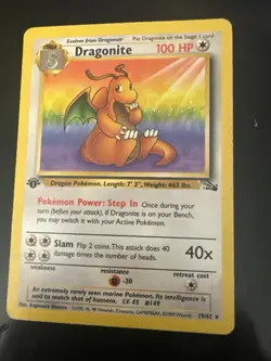 7 TCG Dragonites Vintage Holo, and Non Holo, English & Japanese Pokemon Cards - Image 4