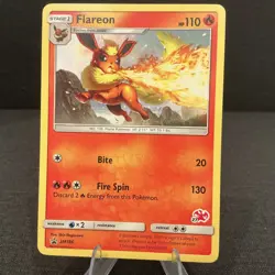 Flareon SM186 (#27 Charizard Stamp) 2018 Black Star Promo Pokemon TCG Card - Image 1