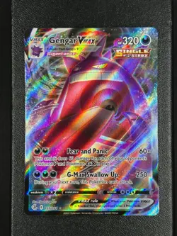 Pokemon Card Gengar VMAX 157/264 Fusion Strike Full Art Rare Near Mint - Image 1