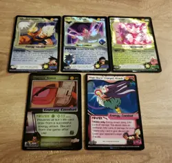 DBZ.! 5 Card Lot. Unlimited Rare "All Foil" CCG/ TCG 2003 - Image 1