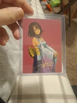 Magic The Gathering Yuna Final Fantasy Art Series 48/53 Gold Stamped Art Card - Image 1