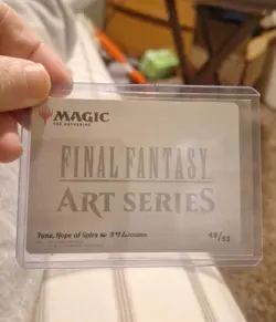 Magic The Gathering Yuna Final Fantasy Art Series 48/53 Gold Stamped Art Card - Image 2