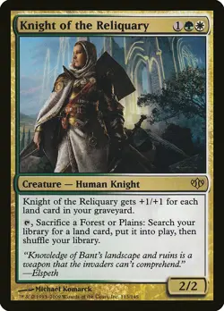 Knight of the Reliquary Conflux NM White Green Rare MAGIC MTG CARD ABUGames - Image 1