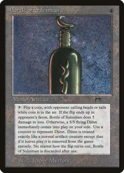 Bottle of Suleiman 1x ARN MTG Arabian Nights Rare Vintage NM- artifact - Image 1