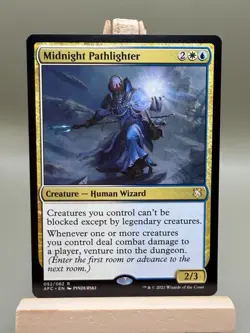 MIDNIGHT PATHLIGHTER #52 MTG Magic ADVENTURES IN THE FORGOTTEN REALMS COMMANDER - Image 1