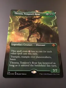 MTG Modern Horizons 2 #318 Thrasta, Tempest's Roar Borderless Foil NM - Image 1