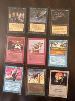 MTG Beta (Lot Of 9) Heavily played HP/Damaged - Image 1